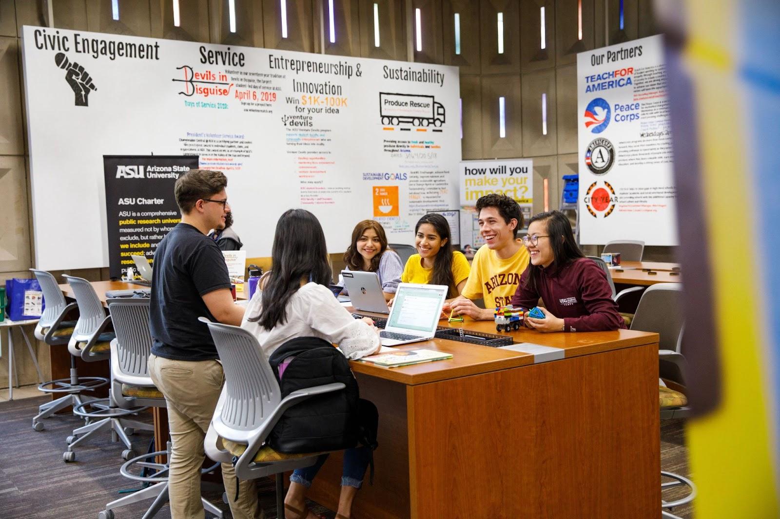 Students meet at a hackathon