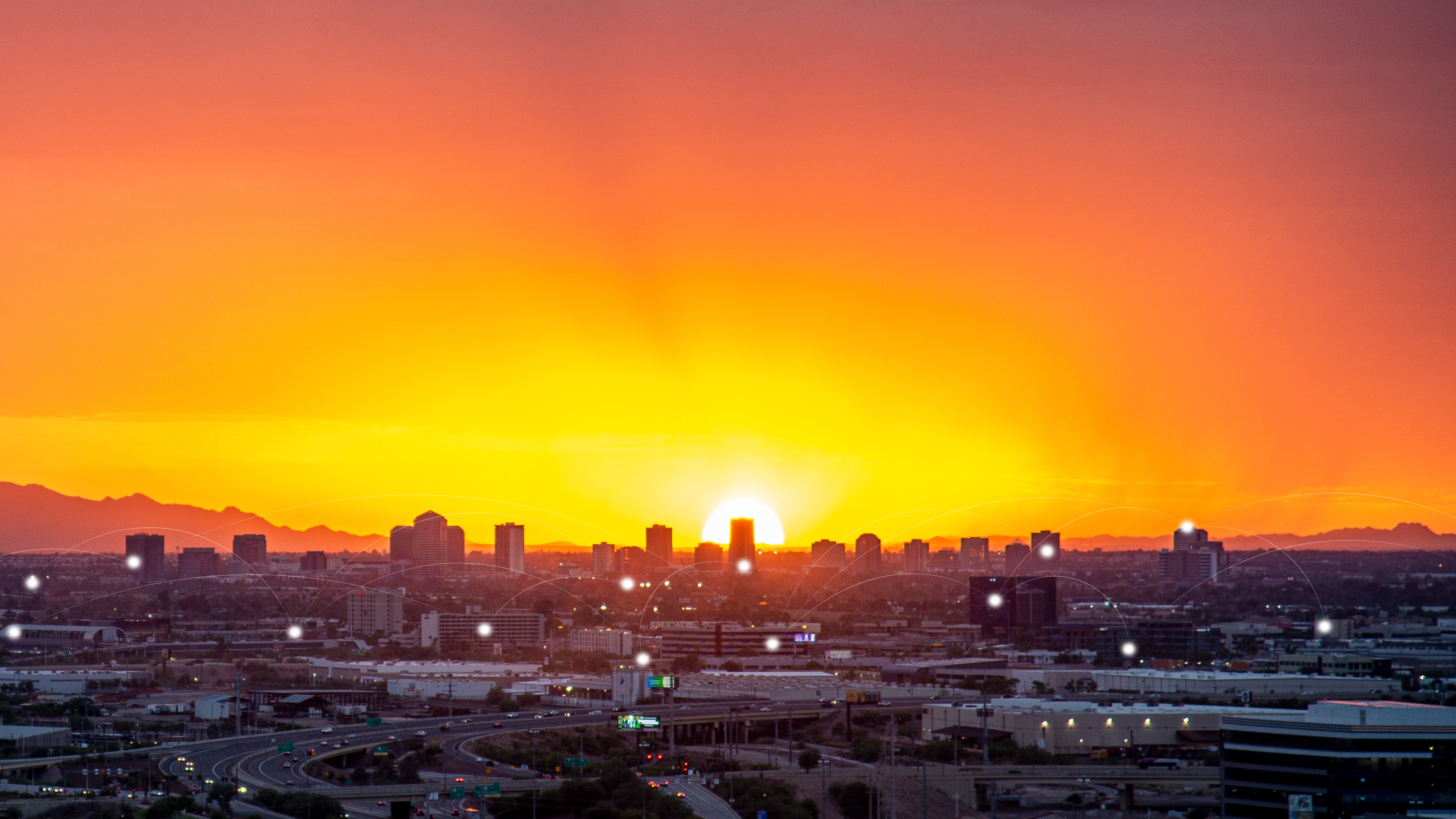 sunset over Phoenix
