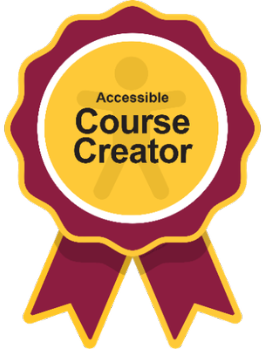 Accessible Course Creator badge